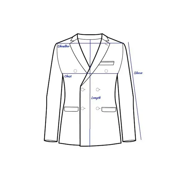 Crew Clothing Company 42R Blue HT 2-Button Sport Coat Blazer Jacket G640